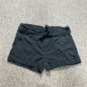 Aerie Lyocell Paperbag Shorts Women’s XS Charcoal Gray Lightweight Roll Hem